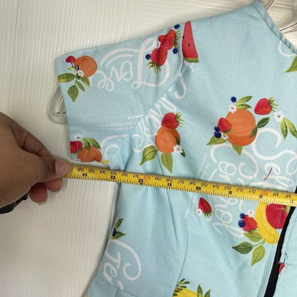 NEW Girls Dress Shorts Sleeves Dress 12/18 Months multifruit print - Picture 12 of 13